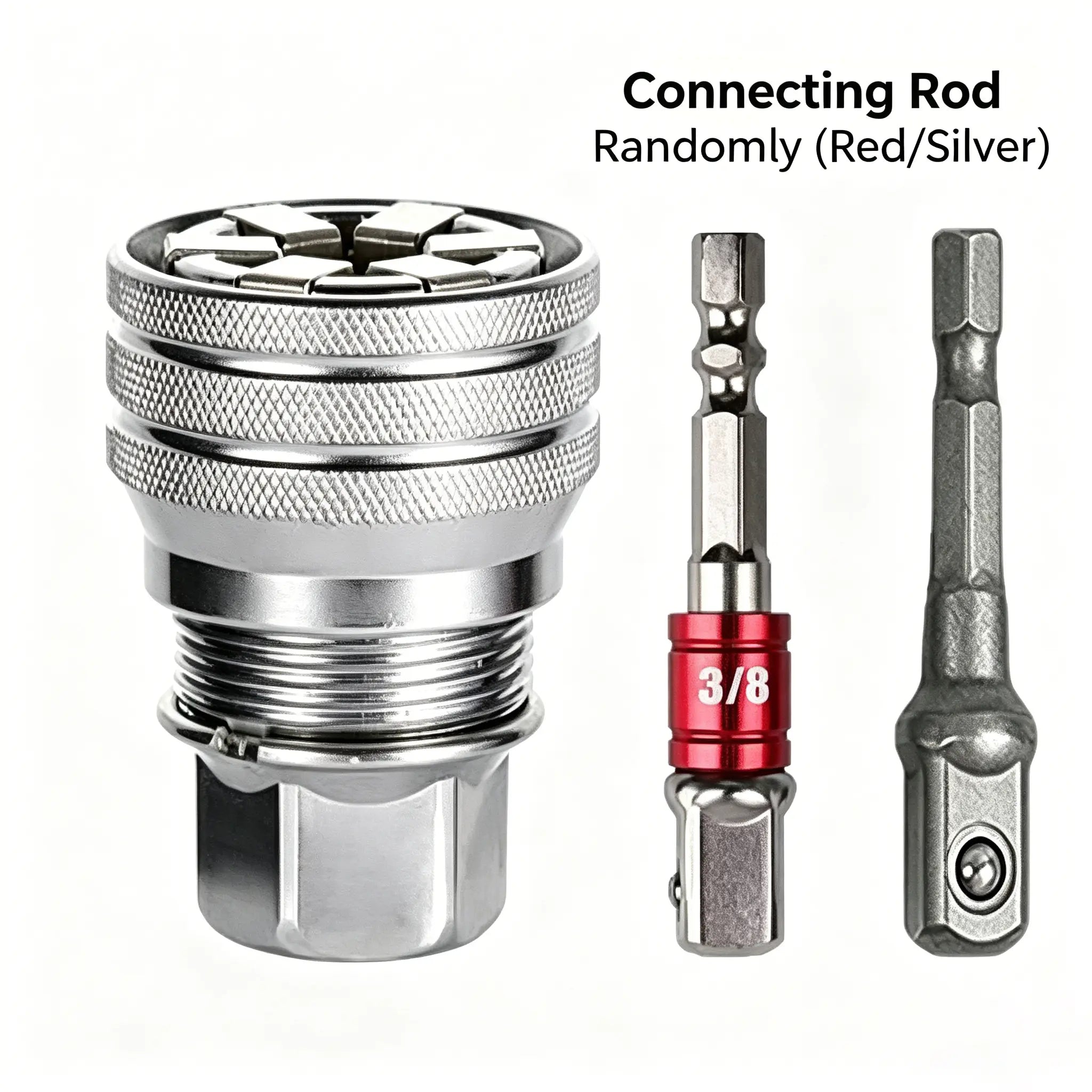 Multi-Function Universal Socket Wrench Tool - Universal Maintenance Tool, Adjustable Universal Socket Wrench, Universal Socket Tool for 3/8" Drive Ratchet Torque Wrench & Power Drill (Connecting rod random color) Fathers Day Gift