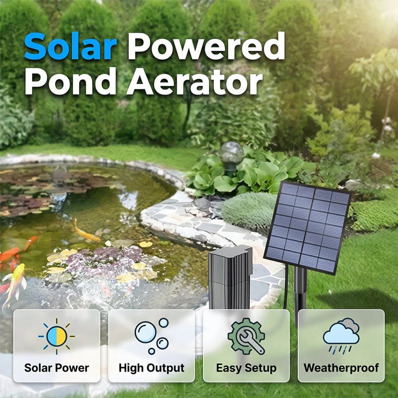 ⚡ 49% OFF NOW! ✨Solar Pond Aerator with Air Pump