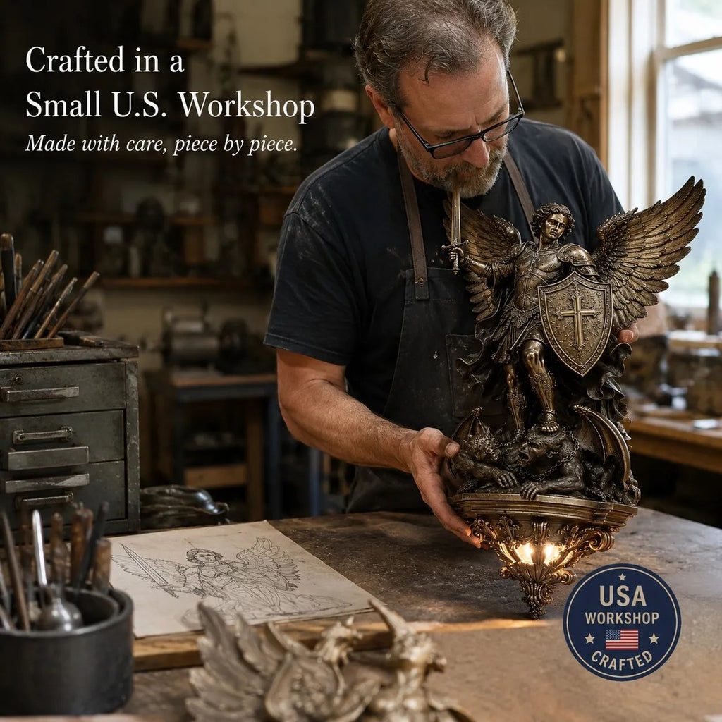 🔥LAST DAY 50% OFF⏰-St. Michael Guardian Angel Wall Light🕊️