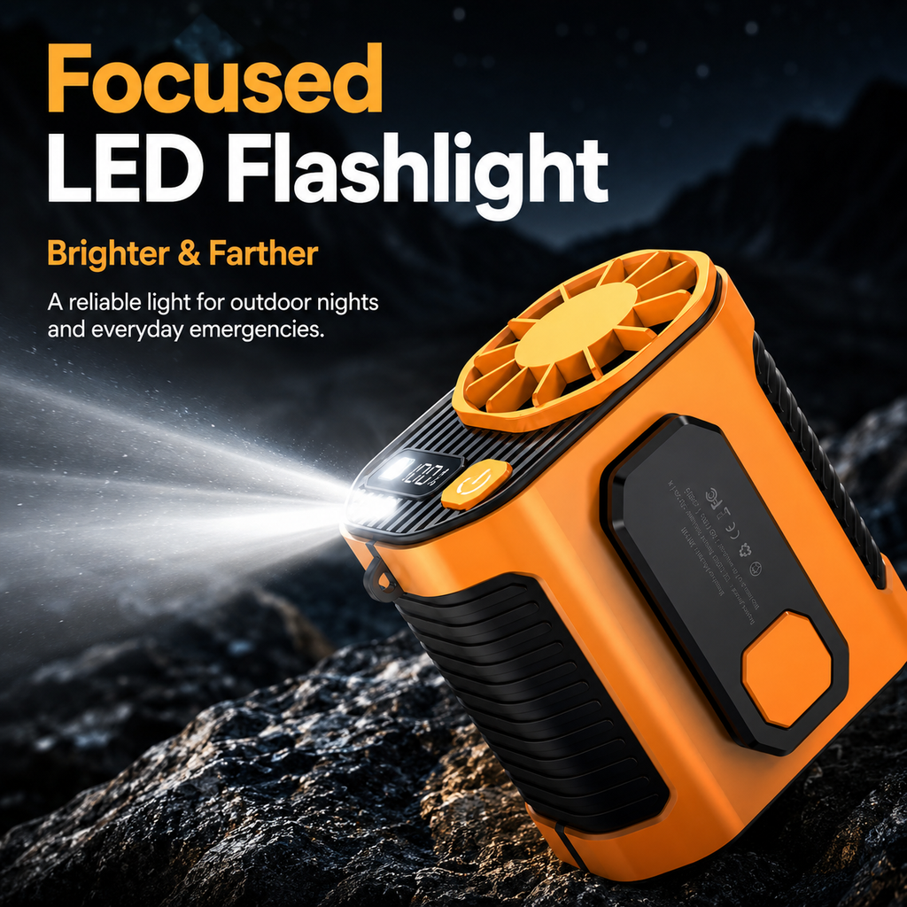 🌬️ 2nd Gen Portable Cooling Fan – 100-Level Turbo Cooling