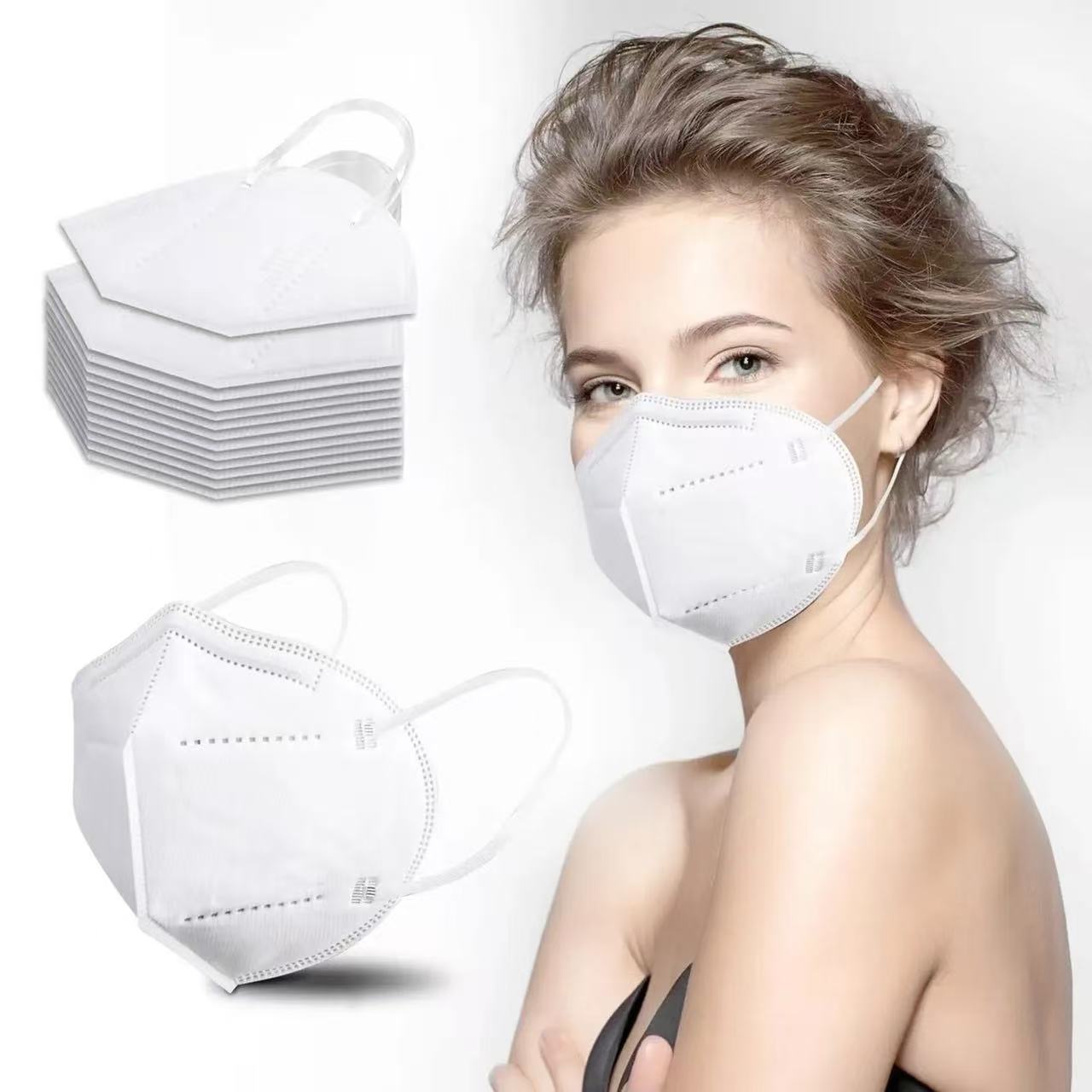 🔥100 pieces - KN95 Mask, 5-layer breathable design, excellent ventilation effect, suitable for decoration and outdoor use