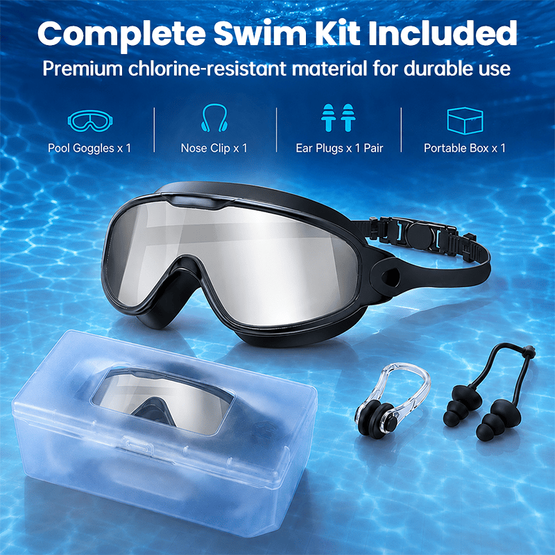 🏊 Anti-Fog Pro-Grade Adult Swim Goggles