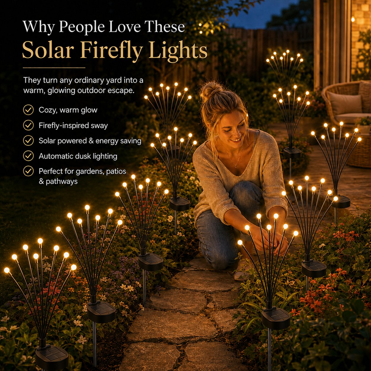 🔥 HOT SALE 49% OFF-Solar Firefly Garden Lights