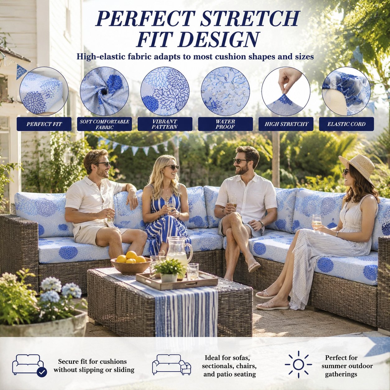 Outdoor Patio Sofa Cushion Covers 🛋️
