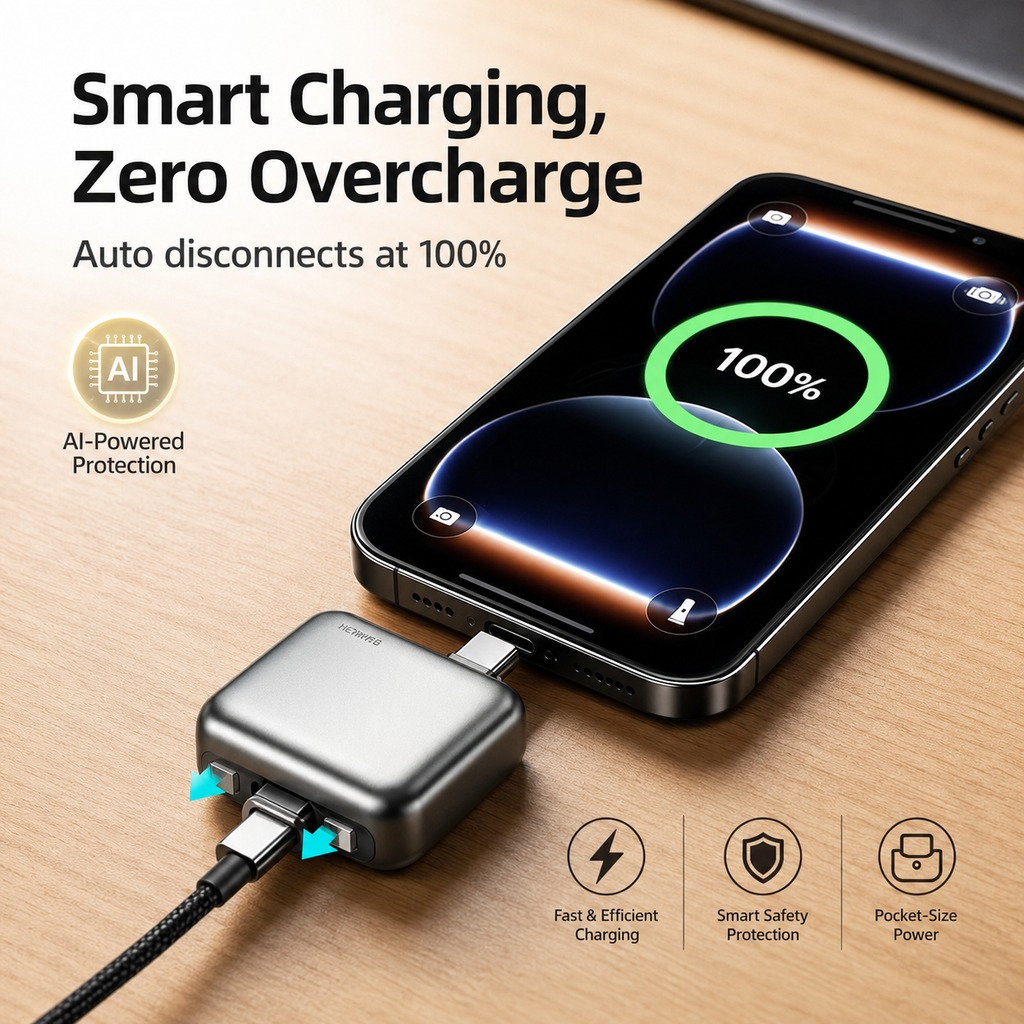 🏆 50K+ SOLD!🔥2026 Fast 140W Charger with AI Smart Auto Power-off