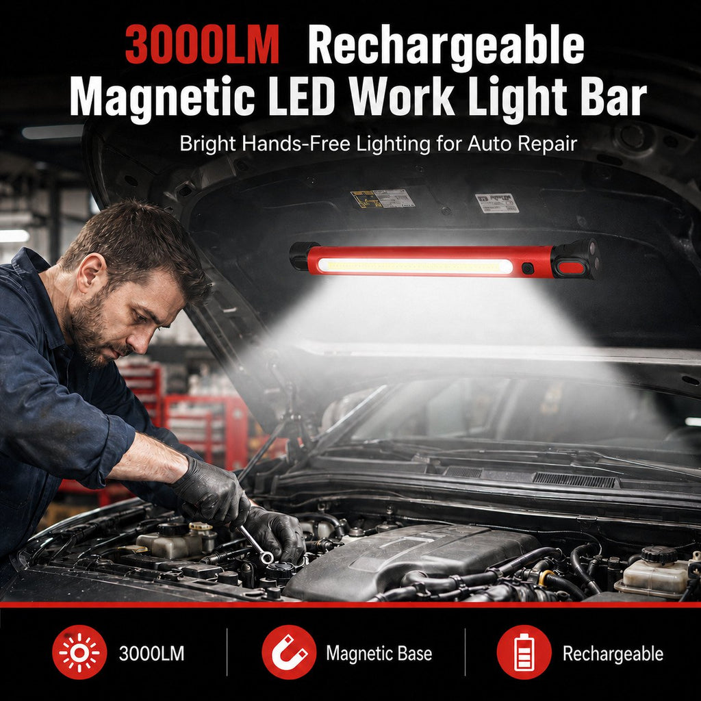 Father's Day Promotion SAVE 49% & FREE SHIPPING🔥3000LM Rechargeable Magnetic LED Work Light Bar