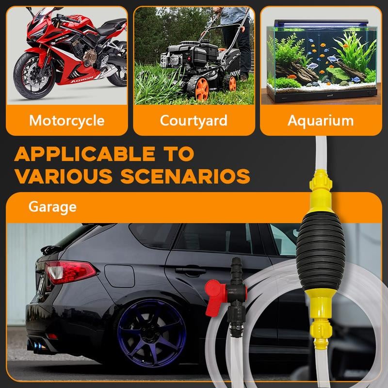 Multifunction Liquid Sucker Pump High Flow Manual Fuel Pump 9.8 Ft Hose