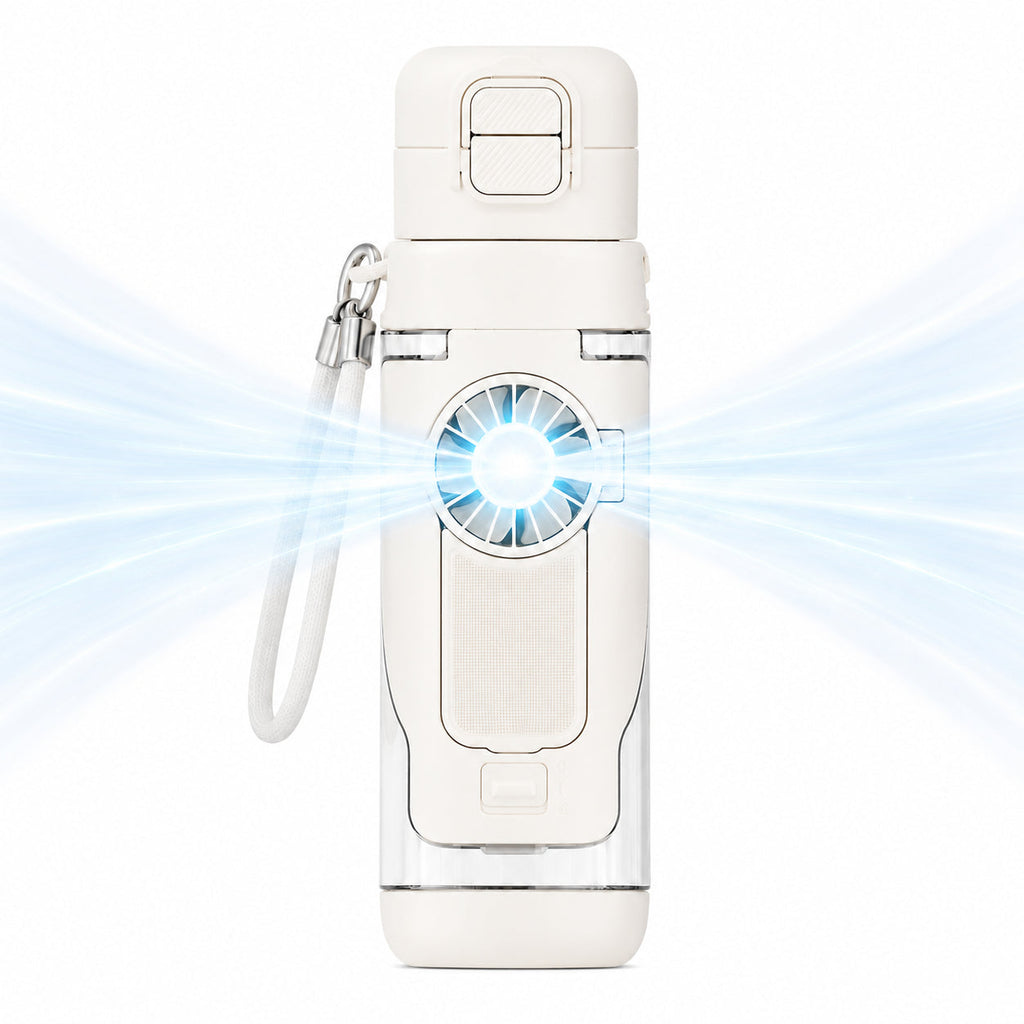 💨Spray Fan Cup – 2-in-1 Cooling Fan &amp; Double Drink Cup
