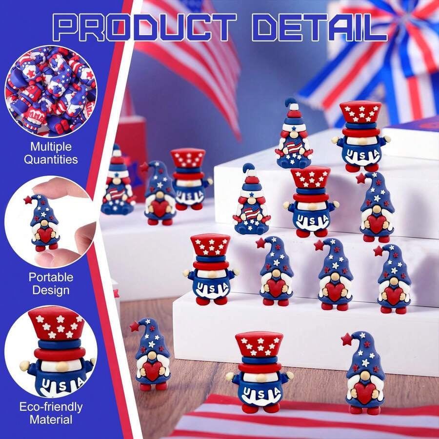 Patriotic gnome figurine, July 4th gift