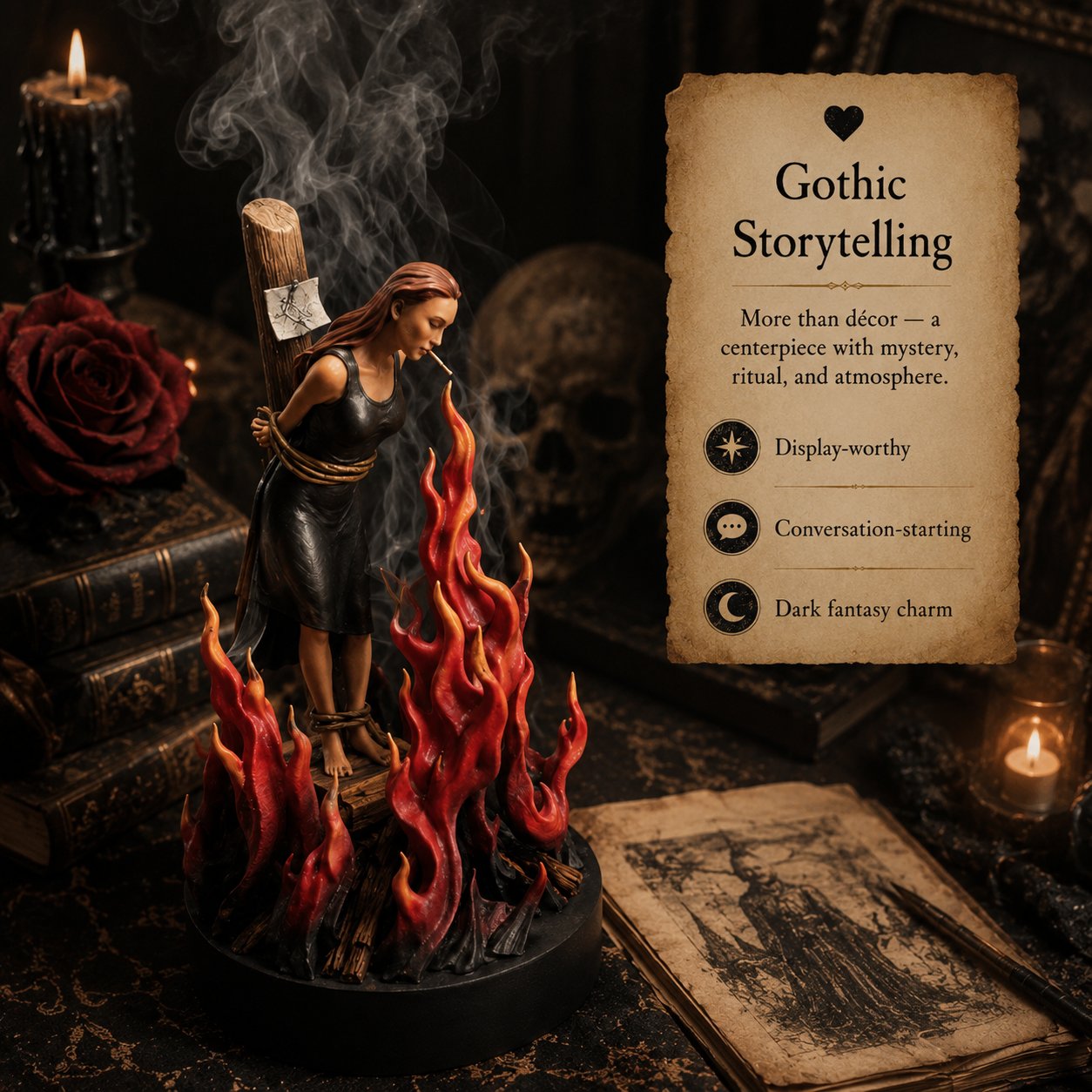 🔥 Flamebound Witch Incense Burner