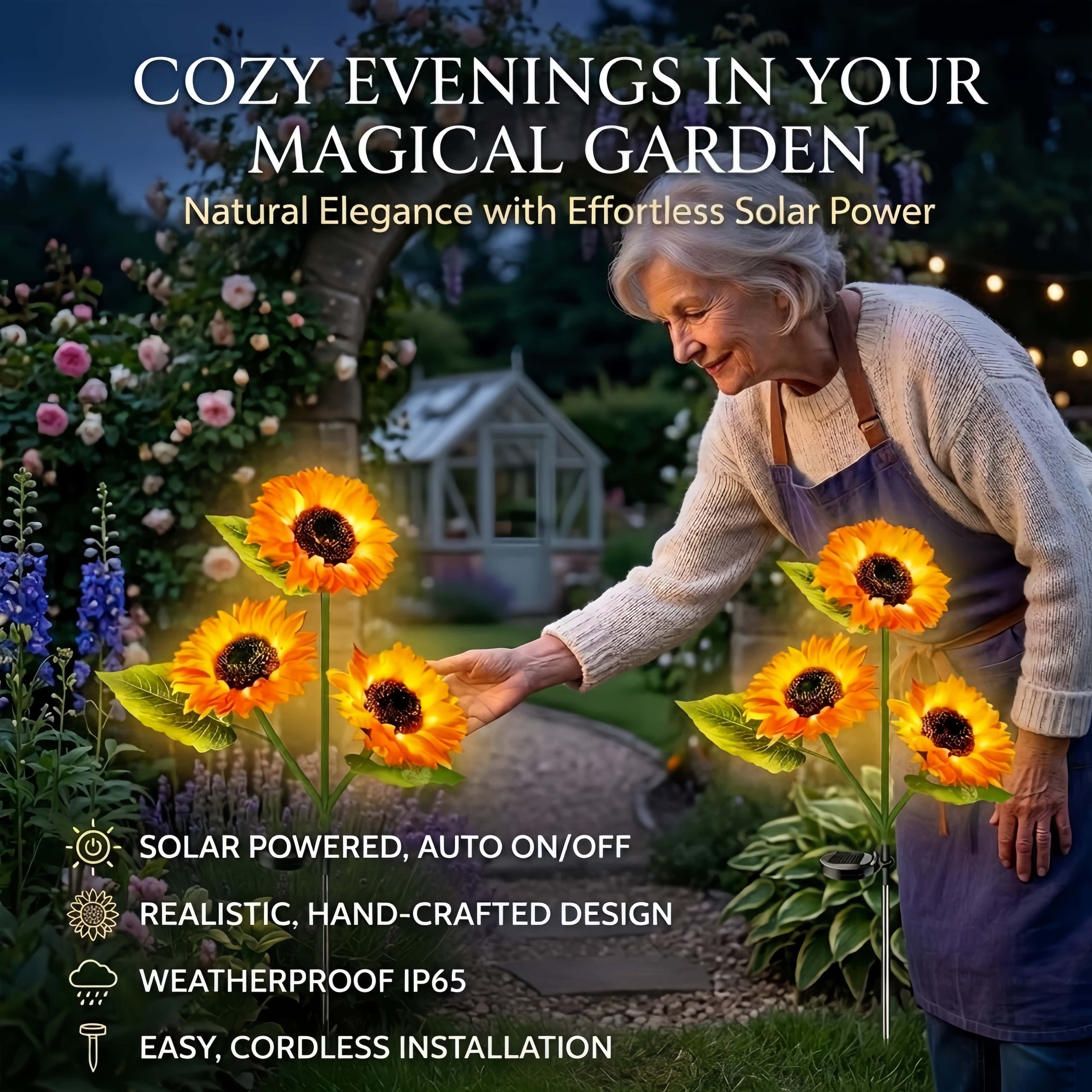 🌻🌞Solar LED Sunflower Garden Lights