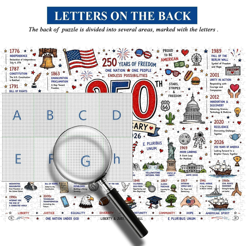 🧩 Patriotic America Jigsaw Puzzle 1000 Pieces🎁Buy 2 Free Shipping