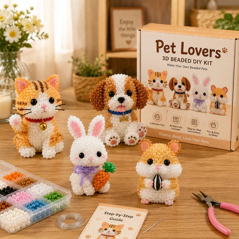 ⏰LAST DAY $20 OFF - 🧵✨ Tiny 3D Beaded Animal DIY Kit!!!