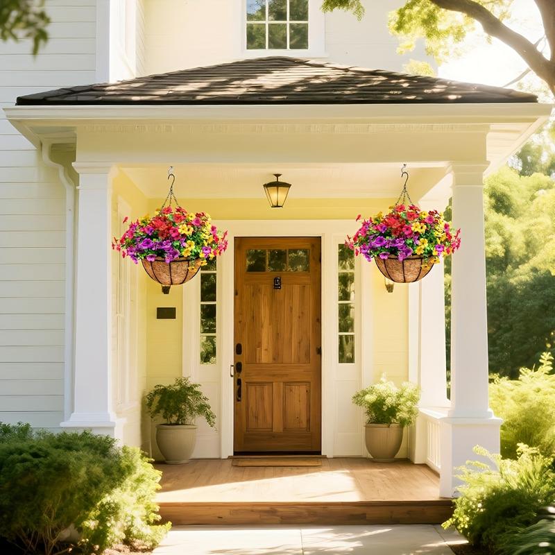 FREE SHIPPING!🔥Simulated Hanging Flower Basket 🌸No Watering💧. No Wilting. Just Perfect Blooms.