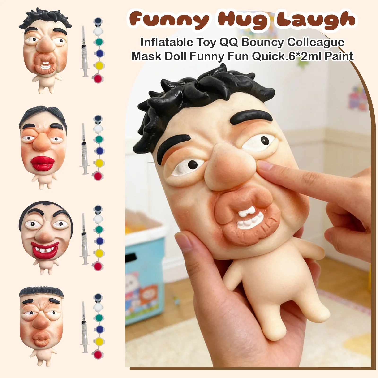 Refillable GrumpFace Sensory Squishy Toy for Stress Relief