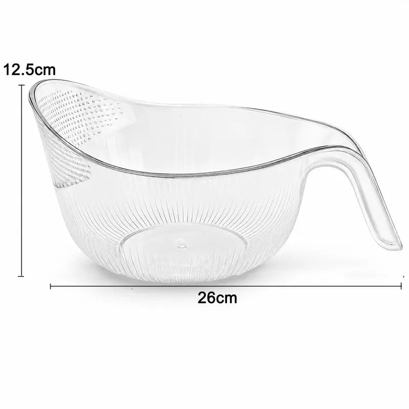Aesthetic Multifunctional Rice Strainer with Handle