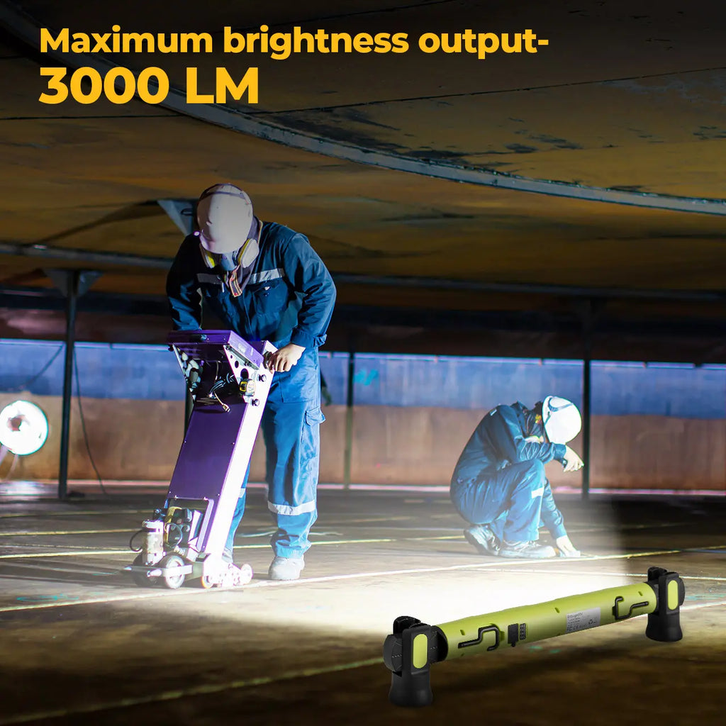 [Father's Day Gift] 5200mAh LED magnetic rechargeable light strip, 3000 lumens, with hook, ideal for mechanics, auto repair, and garage use.