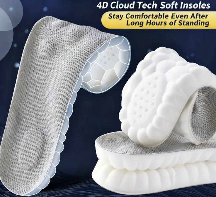 👟4D Cloud Insoles for Men & Women - Anti-Fatigue & Shock Absorption