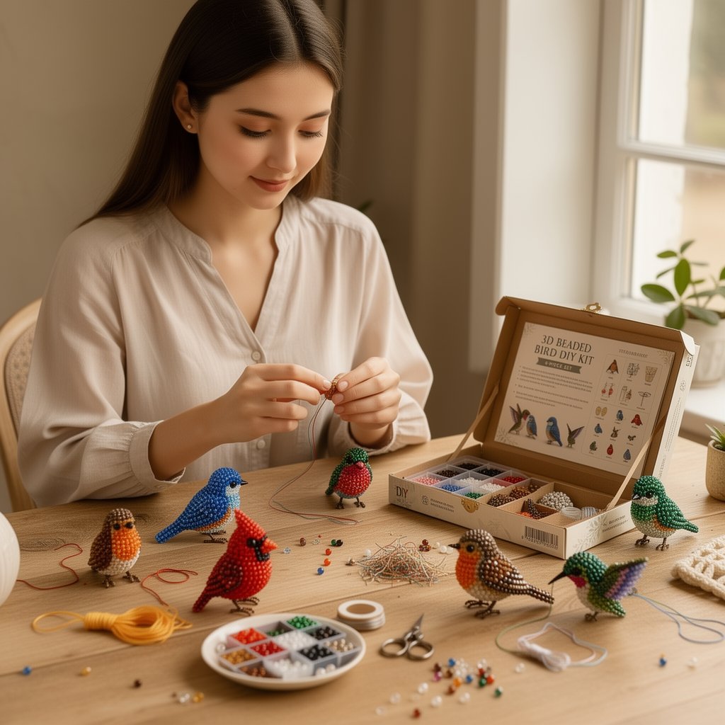🧵✨ Tiny 3D Beaded Animal DIY Kit