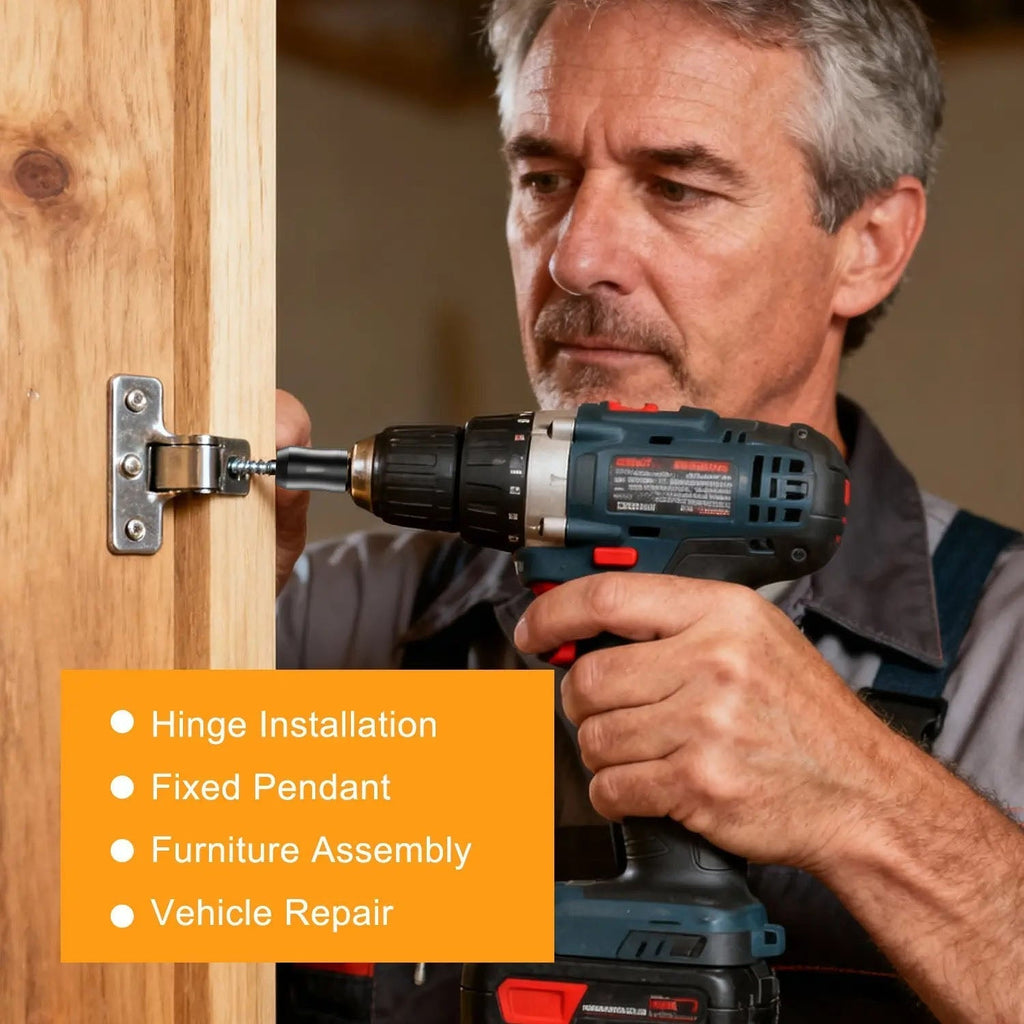 🧲Magnetic Screw Positioner Depth Limiter, Strong Magnet Holds Screws Without Dropping, Prevents Wood Splitting, Drill Bit Auxiliary Tool for DIY & Carpenter