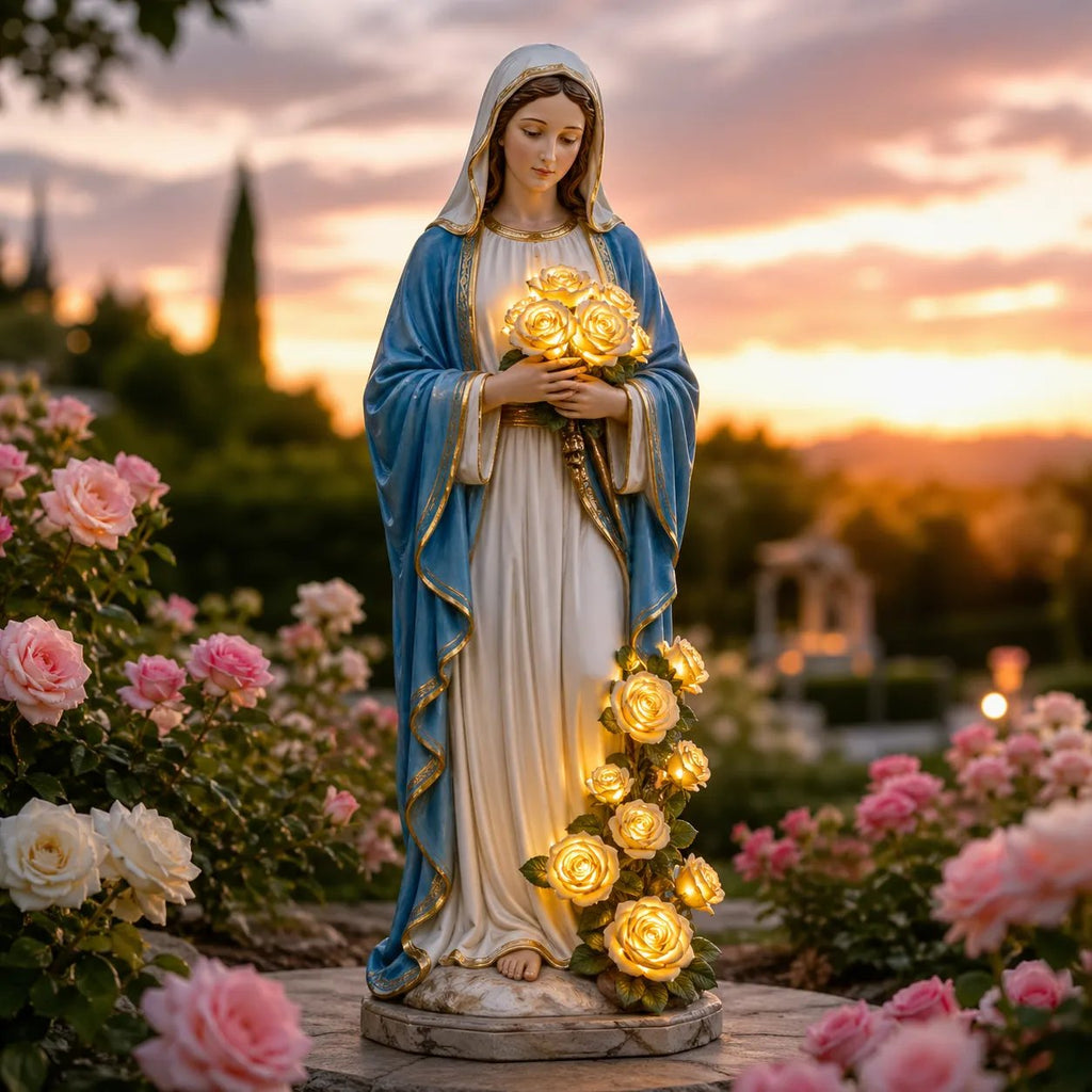 Virgin Mary Garden Light-A Timeless Symbol of Faith, Now Lit Up with Solar Light