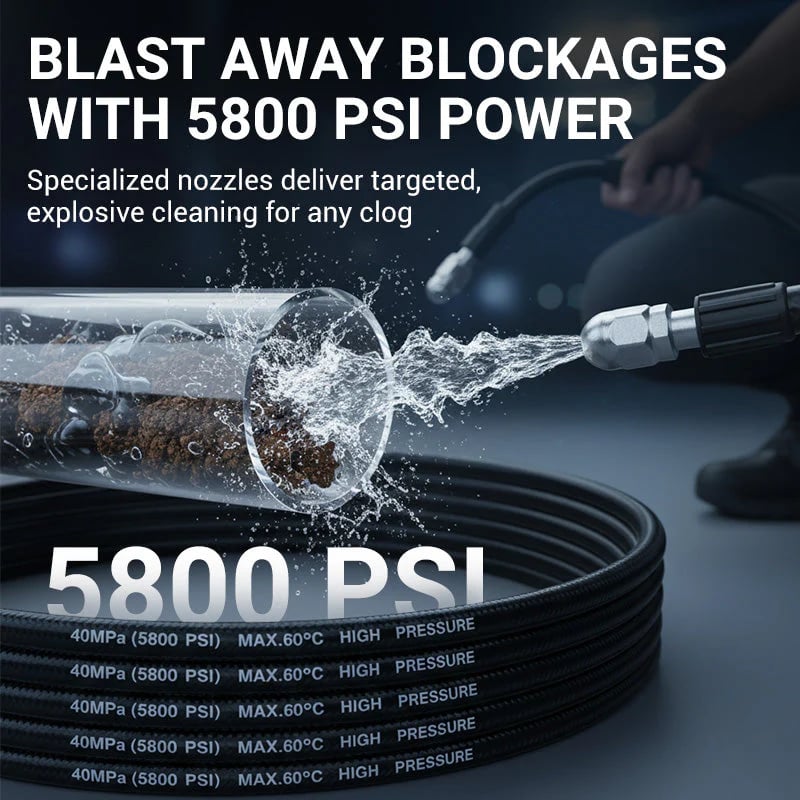 💧 Triple-layer burst-proof hose – PVC & stainless steel. Perfect for heavy-duty cleaning! 🚿🔧