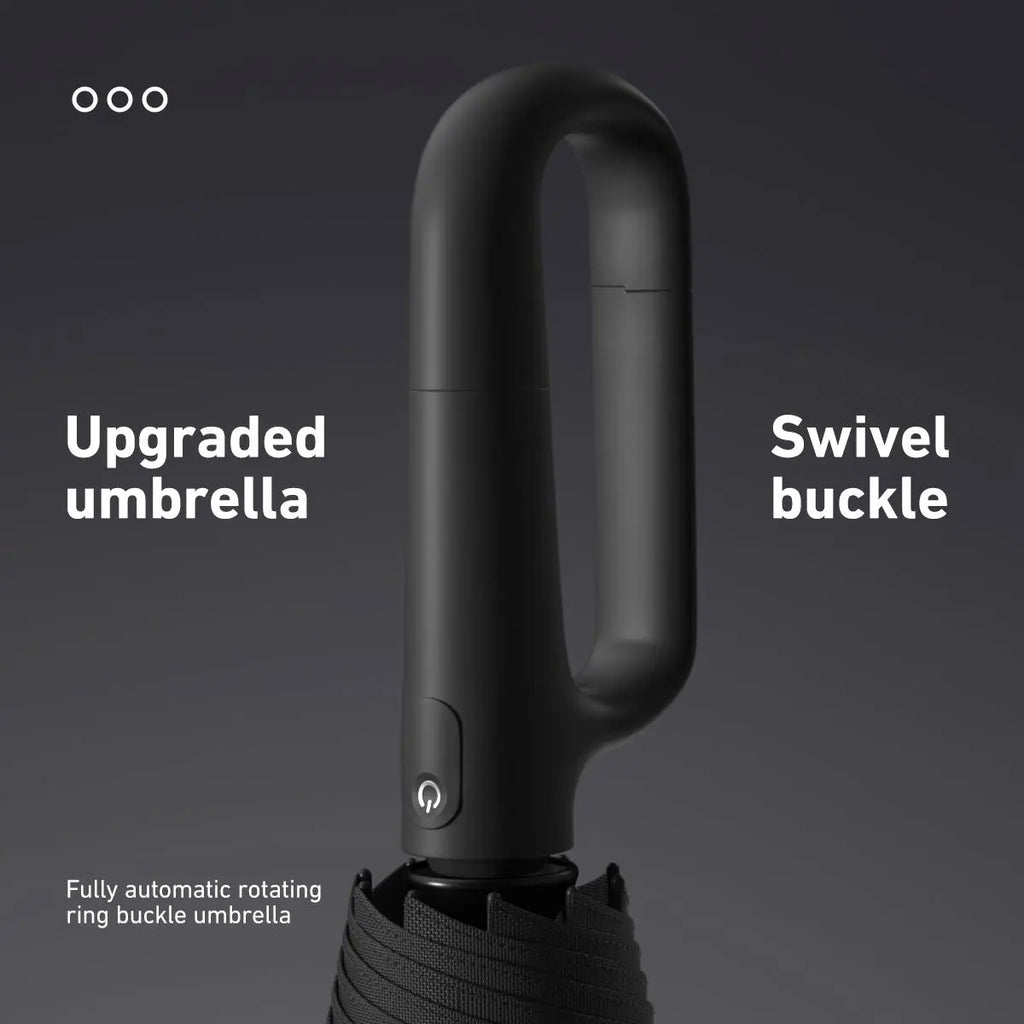 🌂Automatic Folding Umbrella,Portable Rain Umbrella with Loop Buckle, Windproof & Waterproof Umbrella for Men & Women