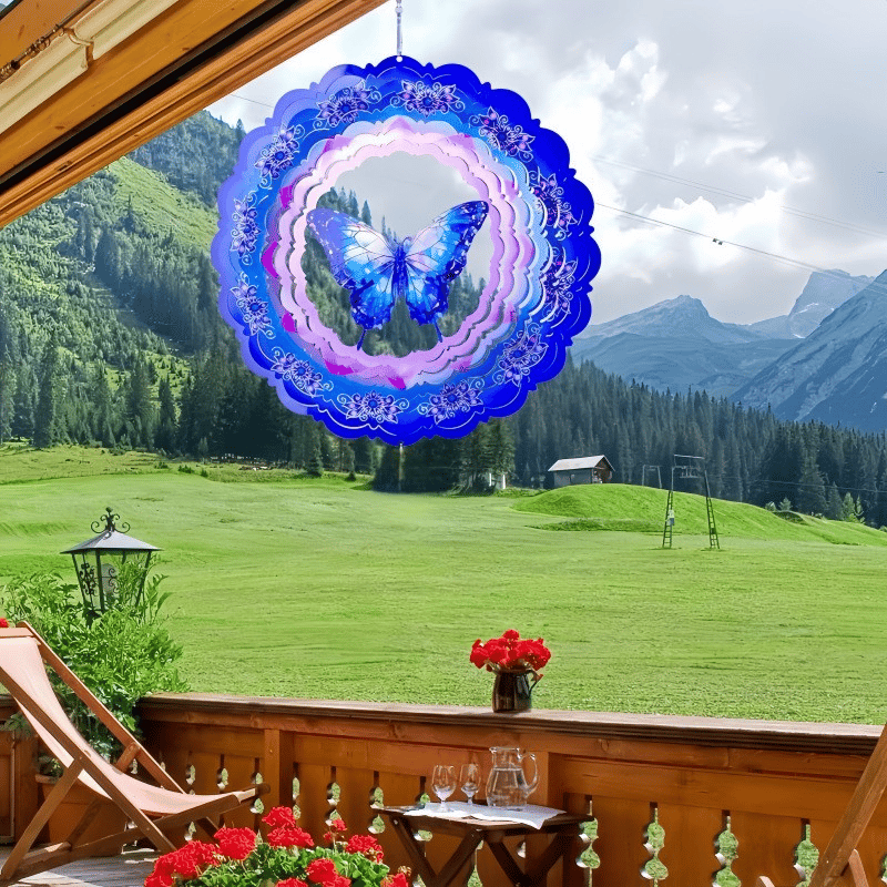 🦋Lucky Mandala Windmill – 3D Kinetic Art, Indoor/Outdoor, Stainless Steel