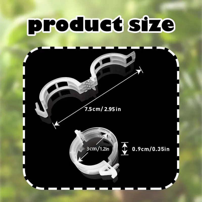 100 Counts Plant Support Clips, Upright Growth Support for Tomato & Grape Vines