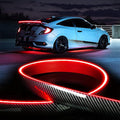 🏎️ 47Inch(1.2M) Carbon Fiber LED Spoiler Light Strip | 5-in-1 Sequential Flashing Third Brake Tail Light for Universal Cars