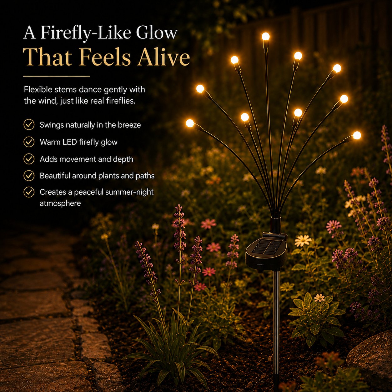 🔥 HOT SALE 49% OFF-Solar Firefly Garden Lights