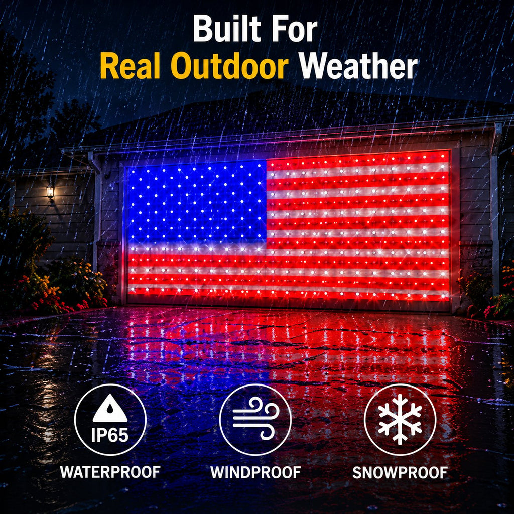 🔥Last Day: 49% OFF-Solar American Flag Net Lights