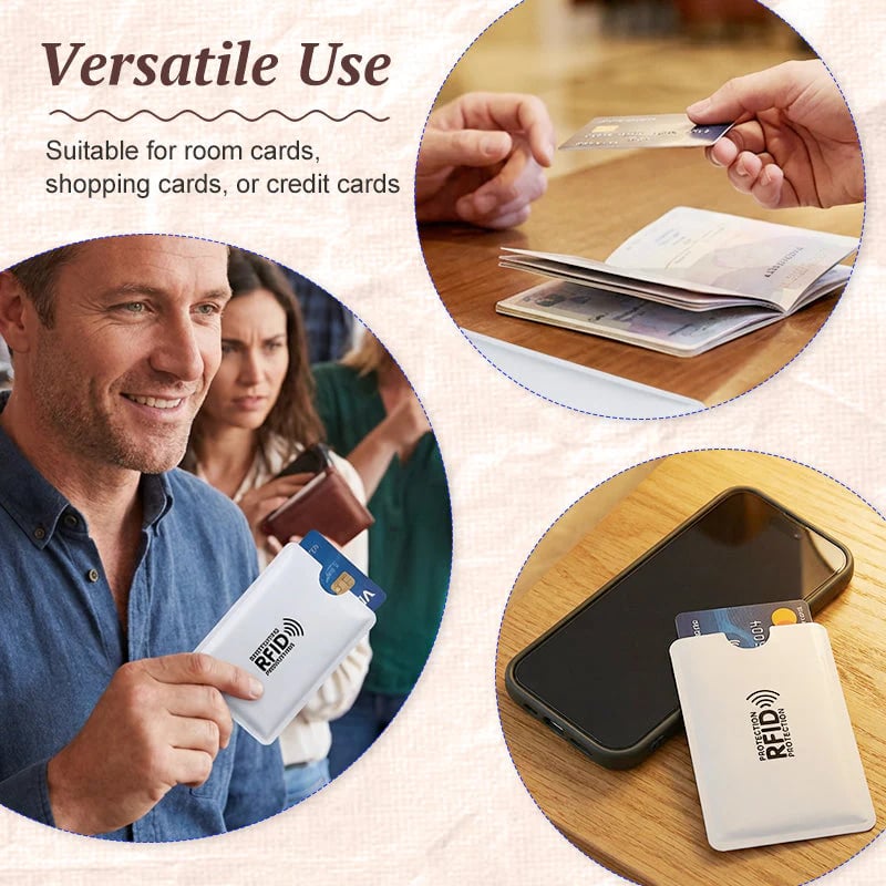 [8-Pack] RFID Blocking Sleeves: Slim & Lightweight Protection for Credit & ID Cards
