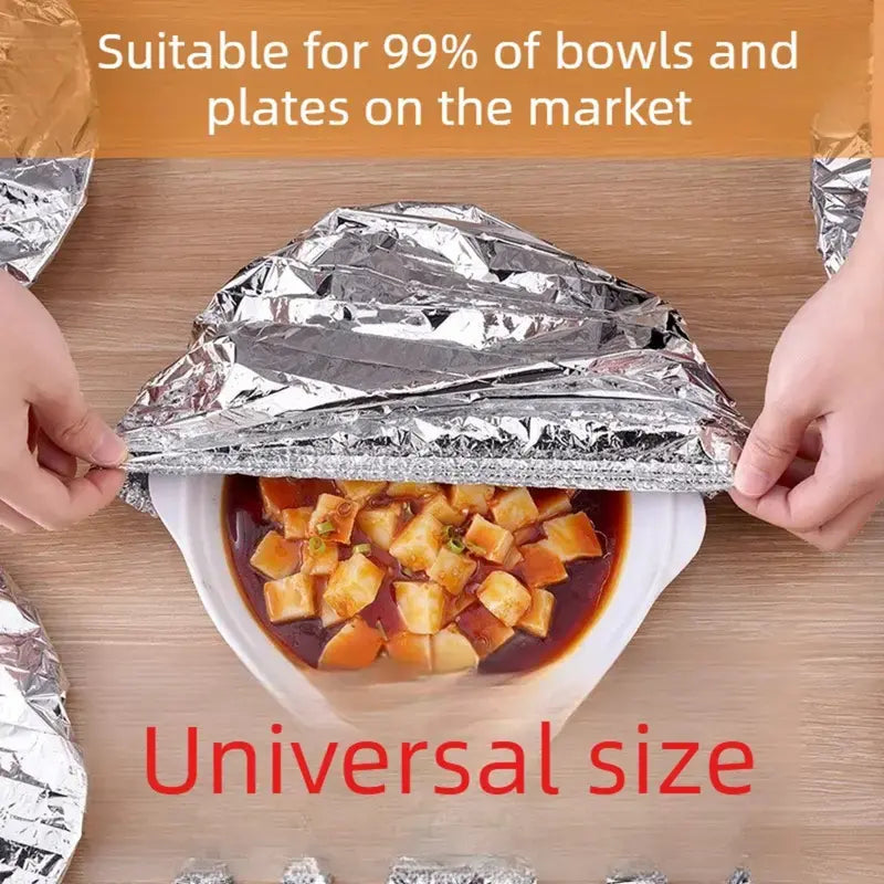 🏠🍲Home dining table & food container aluminum foil heat-retaining cover