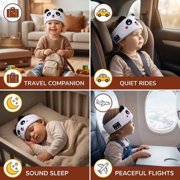 🔥LAST DAY 49% OFF -🎧 Kids’ Animal Bluetooth Sleep Headband Headphones