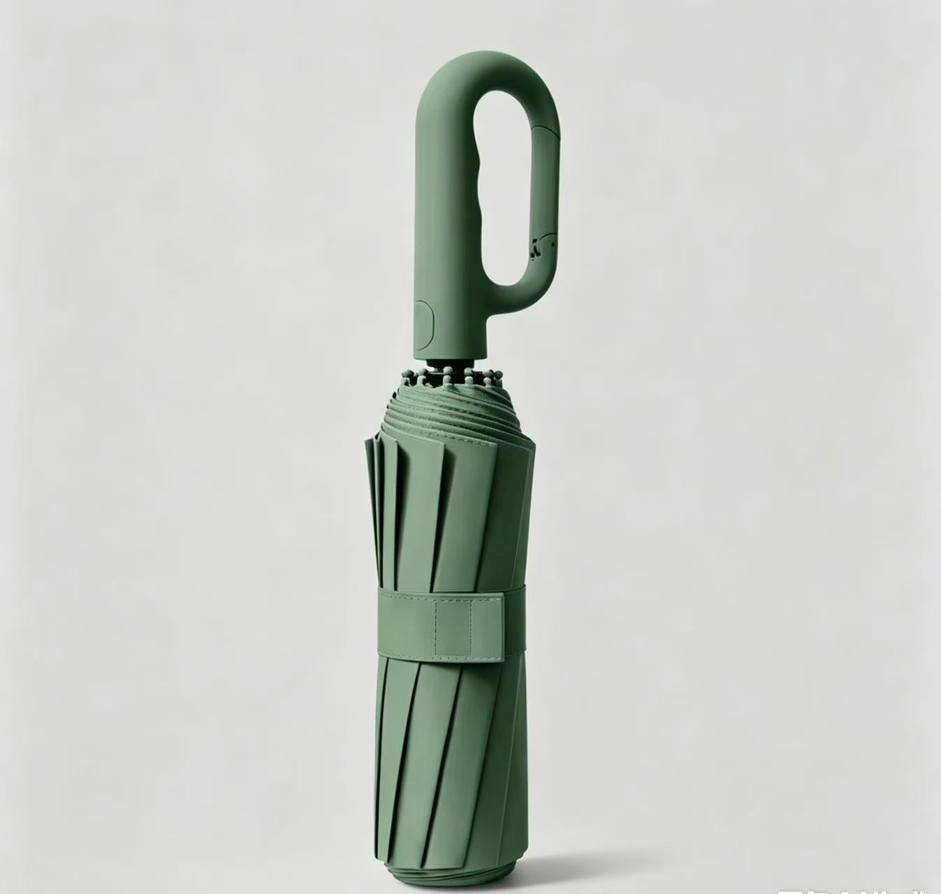 💧Automatic Folding Umbrella,Portable Rain Umbrella with Loop Buckle, Windproof & Waterproof Umbrella for Men & Women