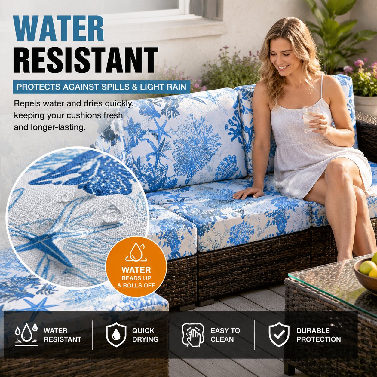 Outdoor Patio Sofa Cushion Covers 🛋️