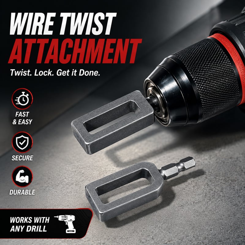 🧰Steel Wire Twisting Tool for Drill - Fast Tightening & Auto Trimming Wire Twist Attachment
