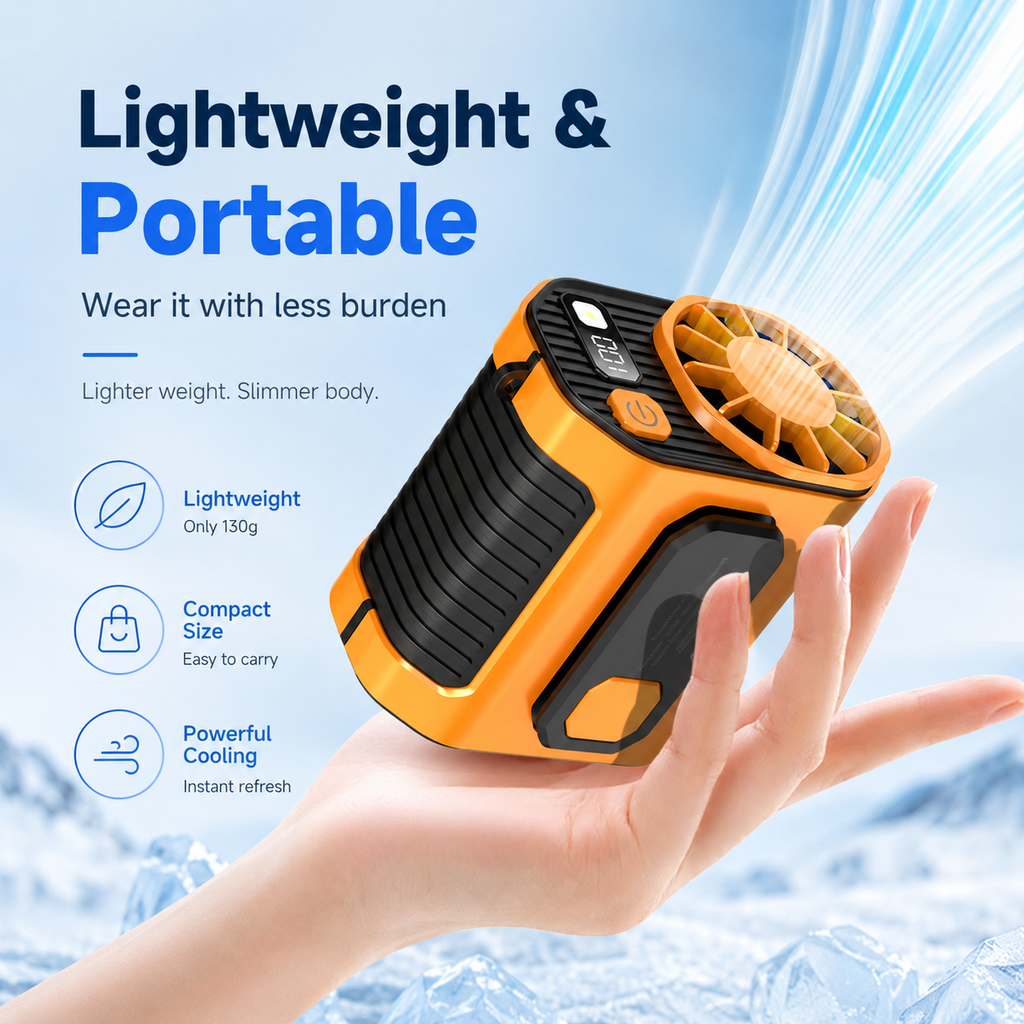 🌬️ 2nd Gen Portable Cooling Fan – 100-Level Turbo Cooling
