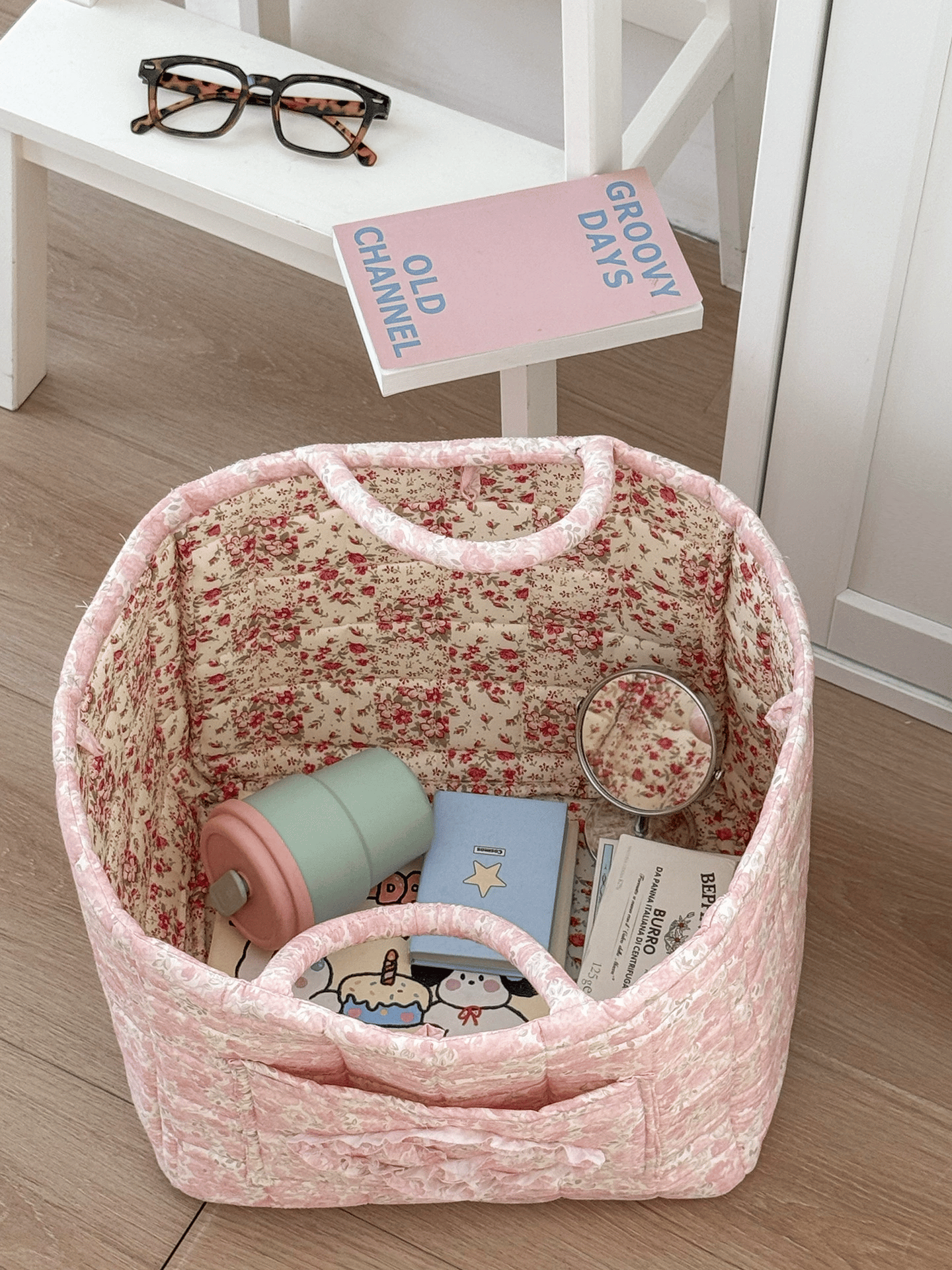Car storage basket with handle - foldable washable storage basket and multi-purpose fabric box