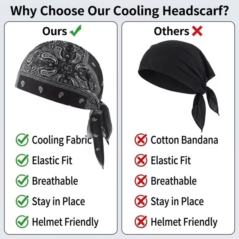 BUY 1 FREE 1 🏝️😍Paisley Cooling Headscarf Cap