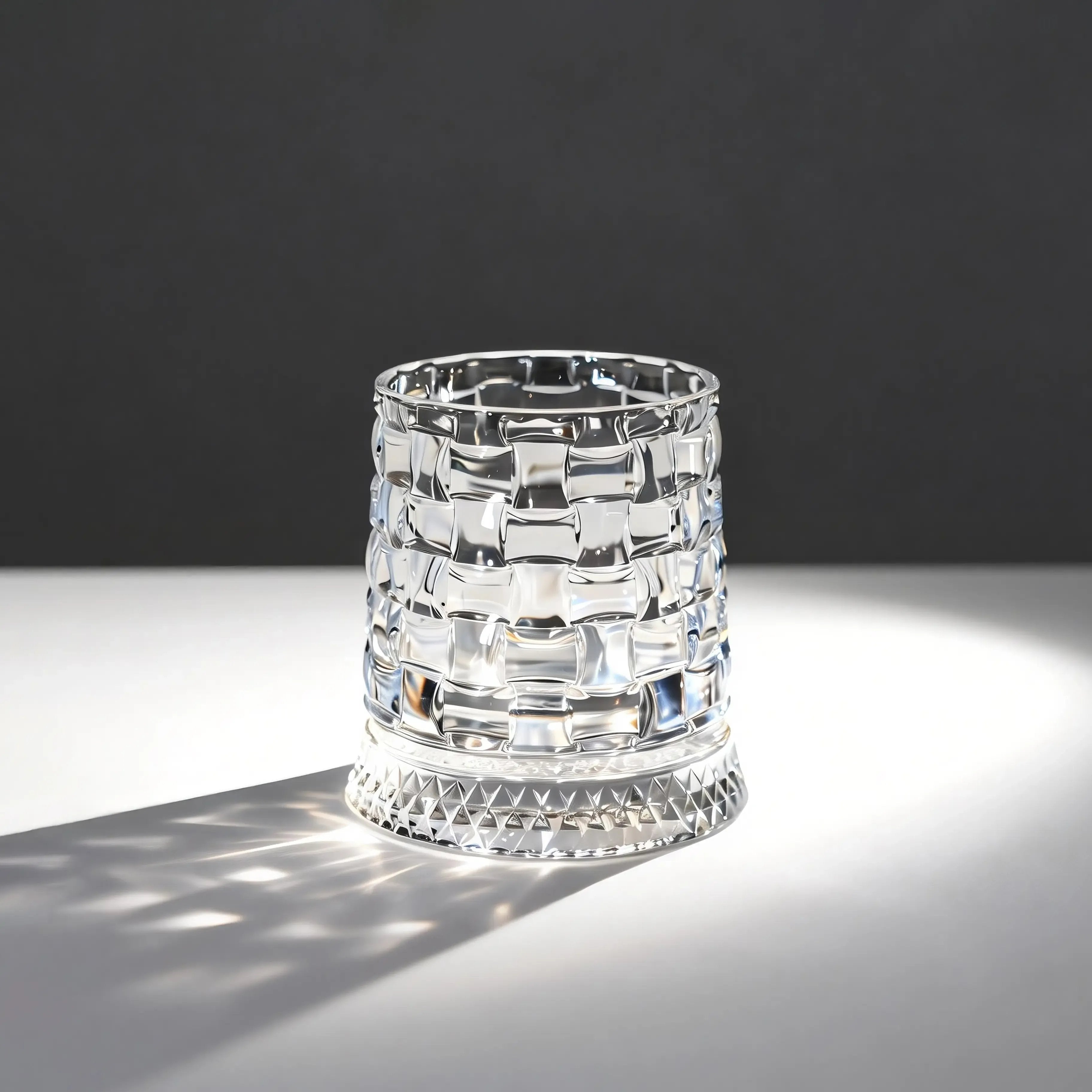 Luxury 360° Spinning Crystal Glass – Star-Cut Stress Relief Whiskey & Wine Glass