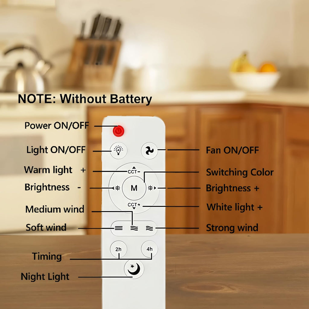 2026 New E27 Socket Ceiling Fan Light - 2-in-1 Silent LED Fan with Remote Control