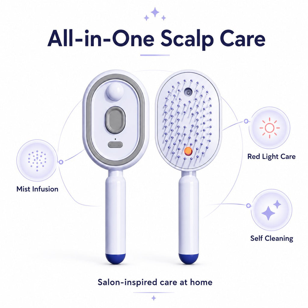 3-in-1 Scalp Spa: Red Light & Misting Detangler