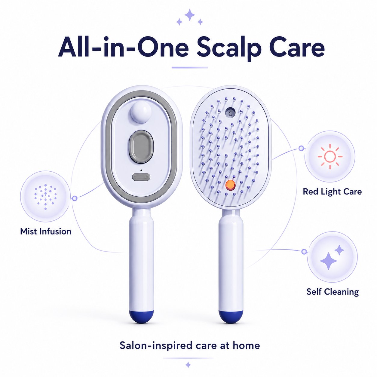 3-in-1 Scalp Spa: Red Light & Misting Detangler