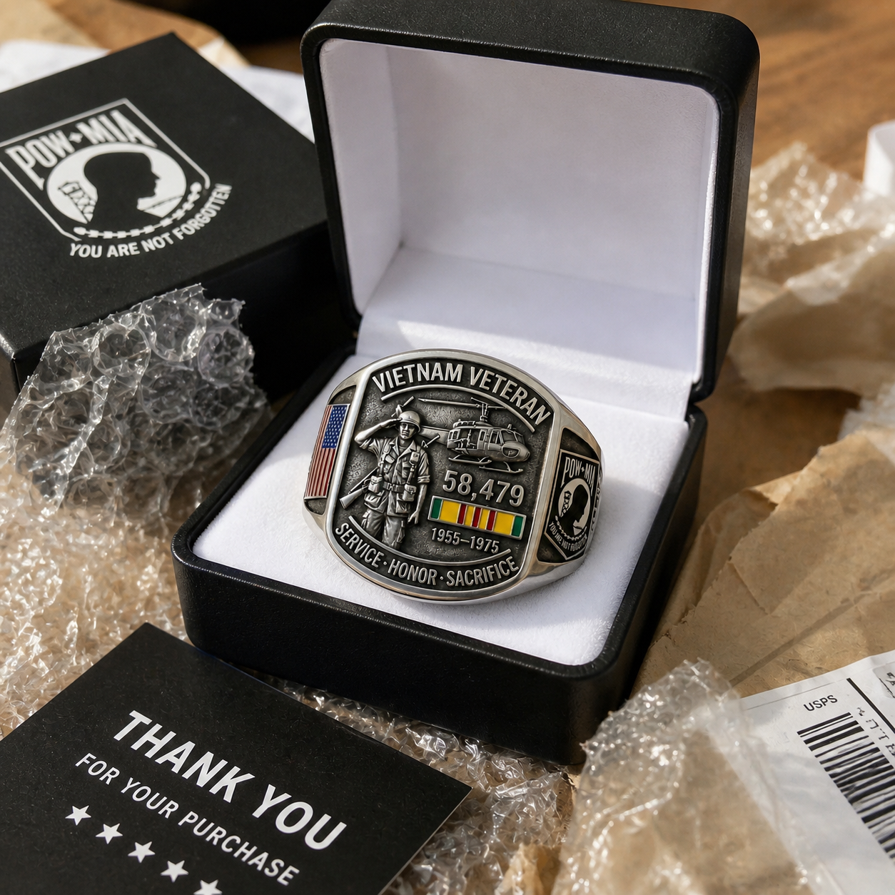 Vietnam Veteran Tribute Commemorative Ring(🔥Buy 2 FREE SHIPPING) - One Size Fits All (Adjustable)
