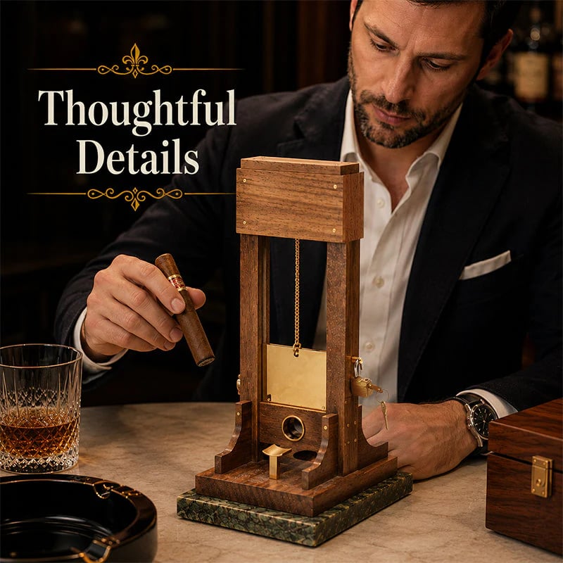Luxury Desktop Cigar Cutter | Unique Guillotine Style Trimmer