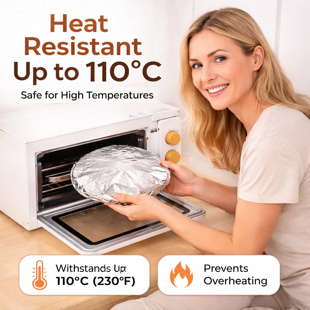 🍳Aluminum Foil Heat Shield Covers – No Plastic, Heat-Resistant, Reusable