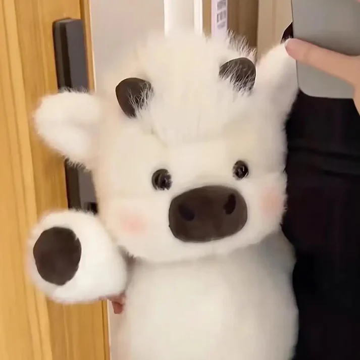 Double-sided cute cow plush toy