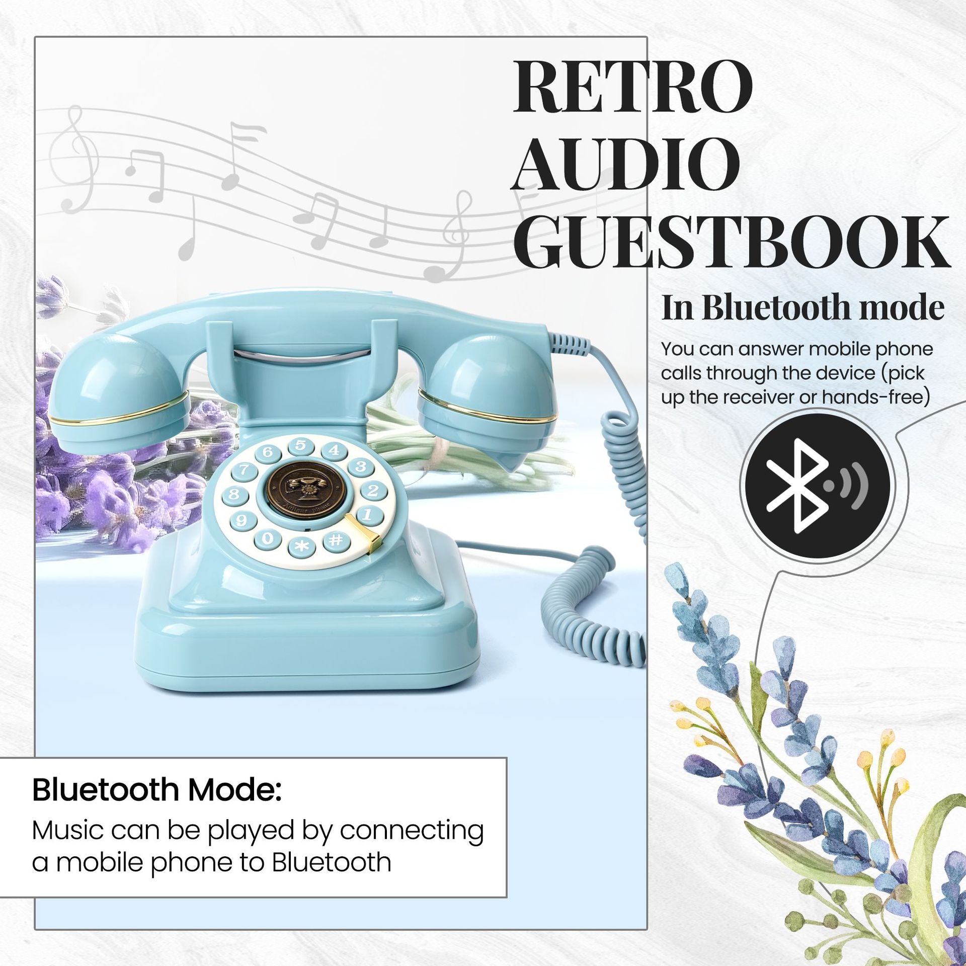 Vintage Old Fashioned Telephone with Speakerphone & Volume Control